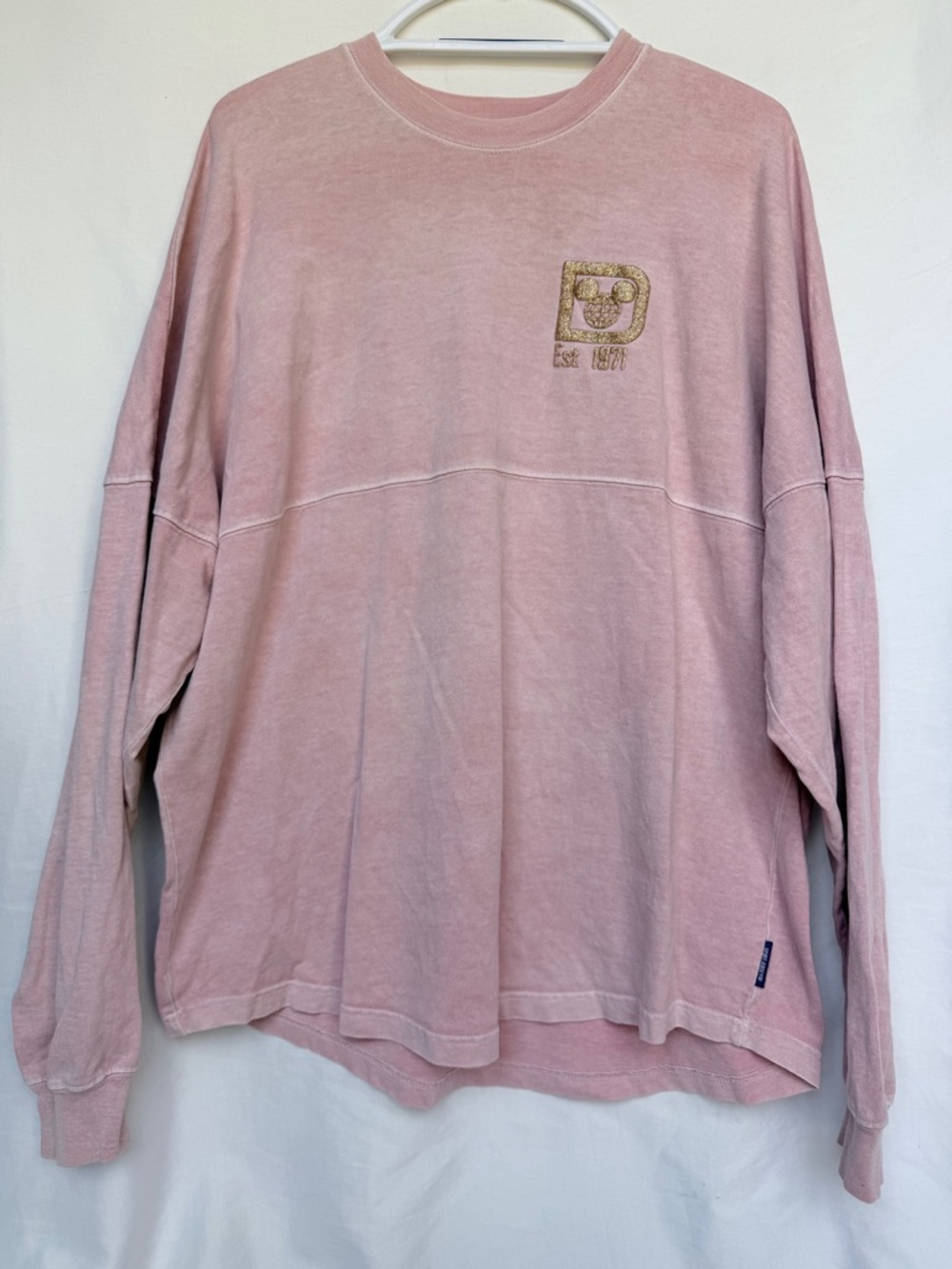 Disney Soft Pink Spirit Jersey Tee - White Logo